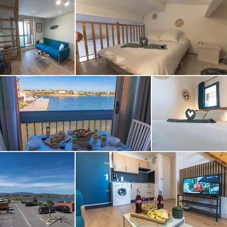 Le Marina Blue Vista - Vue Etang - Place De Parking Privé - à 5 Min - Climatisation - Wifi Le Barcarès
